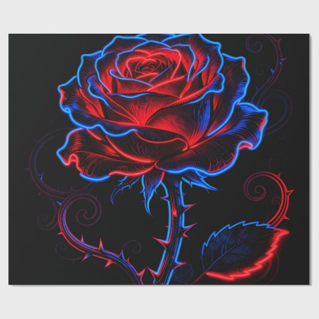 Papel de Regalo de Rosa Neon (Superficie plana)