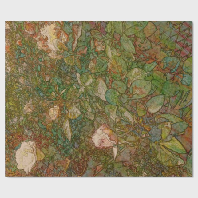 Papel de regalo de rosas (Superficie plana)