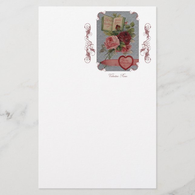 Papel de regalo de rosas de San Valentín (Anverso)