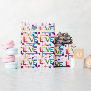 Papel de regalo de San Valentín con estampado de A