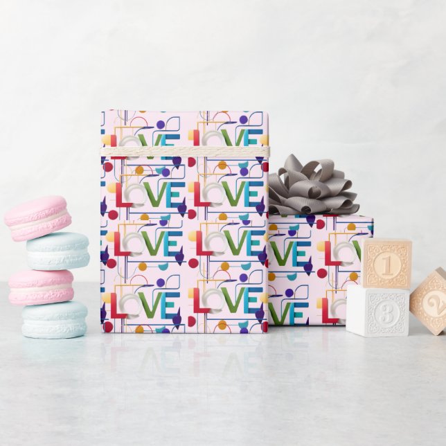 Papel de regalo de San Valentín con estampado de A (Baby Shower)