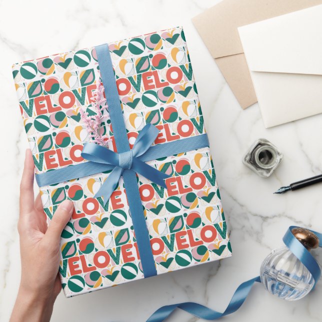 Papel de regalo de San Valentín con estampado de A (Regalar)
