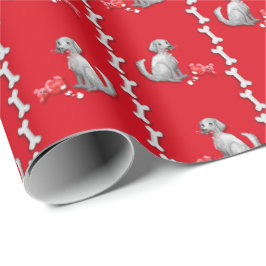 Papel de regalo de San Valentín para perro travies