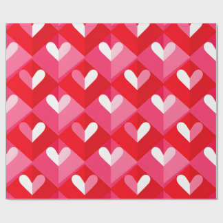 Papel de regalo de San Valentín rojo y blanco