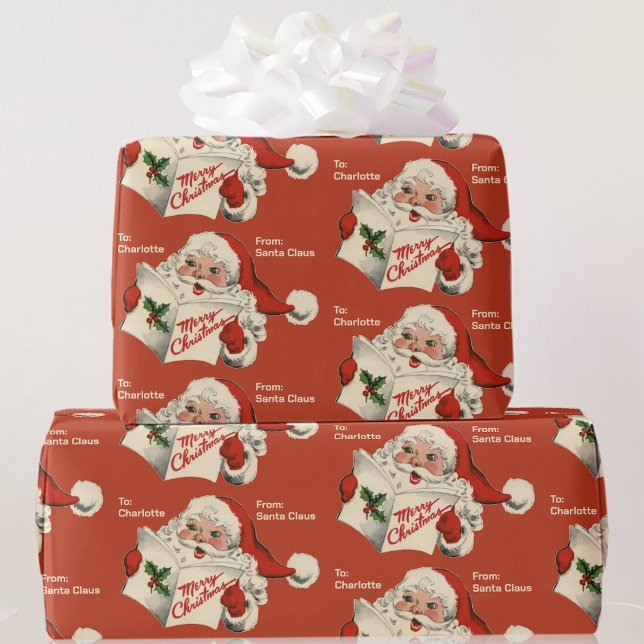 Papel De Regalo De Santa Añadir Navidades de nombre de niño (Subido por el creador)