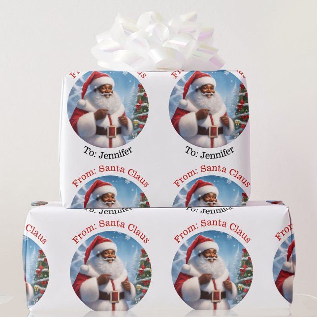 Papel De Regalo De Santa Añadir nombre de niño Roll de gran escala (Subido por el creador)