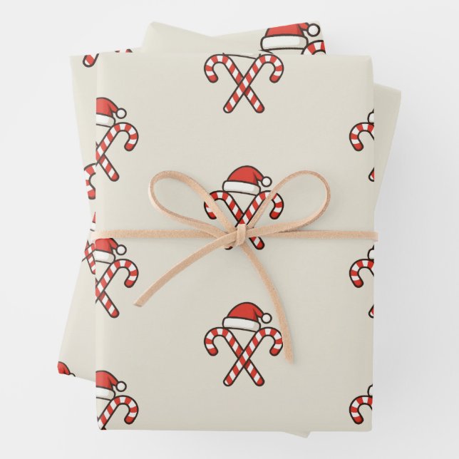 Papel de Regalo de Santa Caña de Navidad (In situ)
