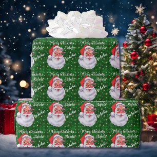 Papel De Regalo De Santa Claus Ho Ho Ho Name Navidades