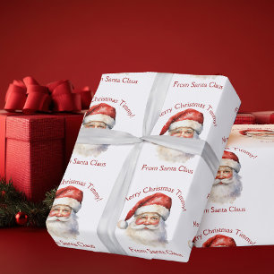 Papel De Regalo De Santa Claus Navidad Personalizada para Niños