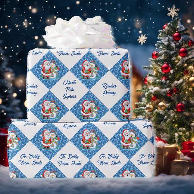 Papel De Regalo De Santa Claus Personaliza el nombre Navidades Nie (Subido por el creador)