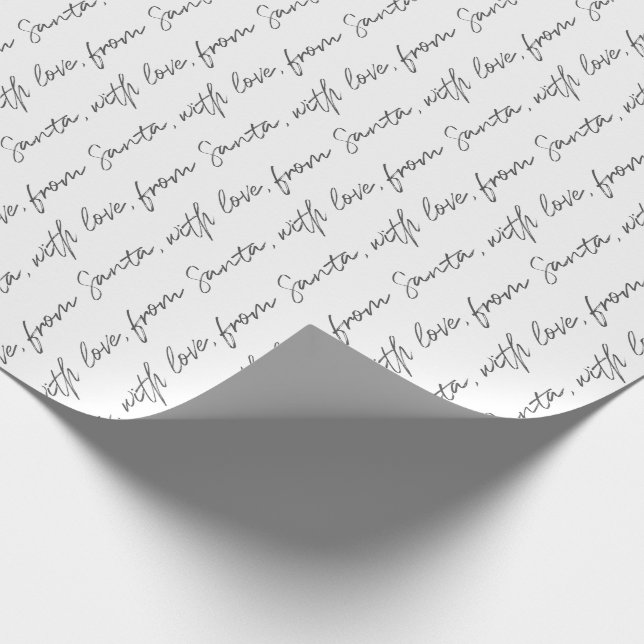 Papel De Regalo De Santa, con amor (Esquina)