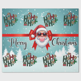 Papel de regalo de Santa de chicle de Navidad