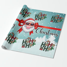 Papel de regalo de Santa de chicle de Navidad