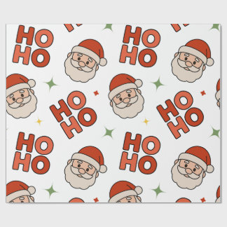 Papel de regalo de Santa Ho Ho Ho – Divertido y Fe