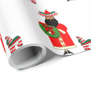 Papel de regalo de Santa Mexicano