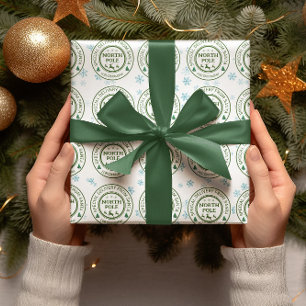 Papel De Regalo de santa pegatinas polo norte
