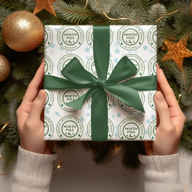 Papel De Regalo de santa pegatinas polo norte (Subido por el creador)