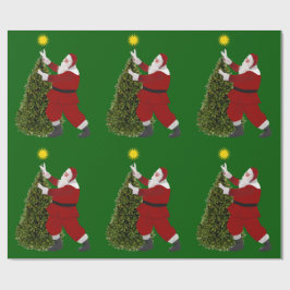 Papel de regalo de Santa Star’s El Árbol