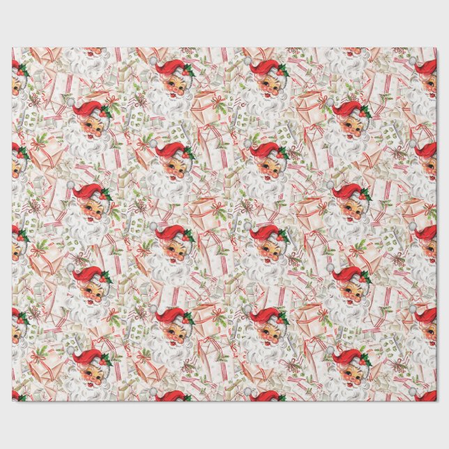 Papel de regalo de Santa vintage (Costura)