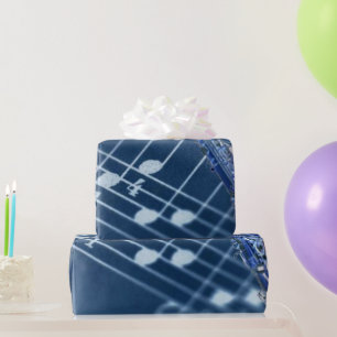 Papel de regalo de Saxofón Azul