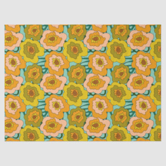 Papel de regalo de seda con amapolas pastel