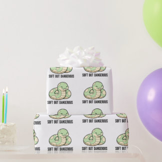 Papel de regalo de serpiente gordita Kawaii
