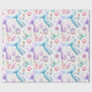 Papel de regalo de sirena