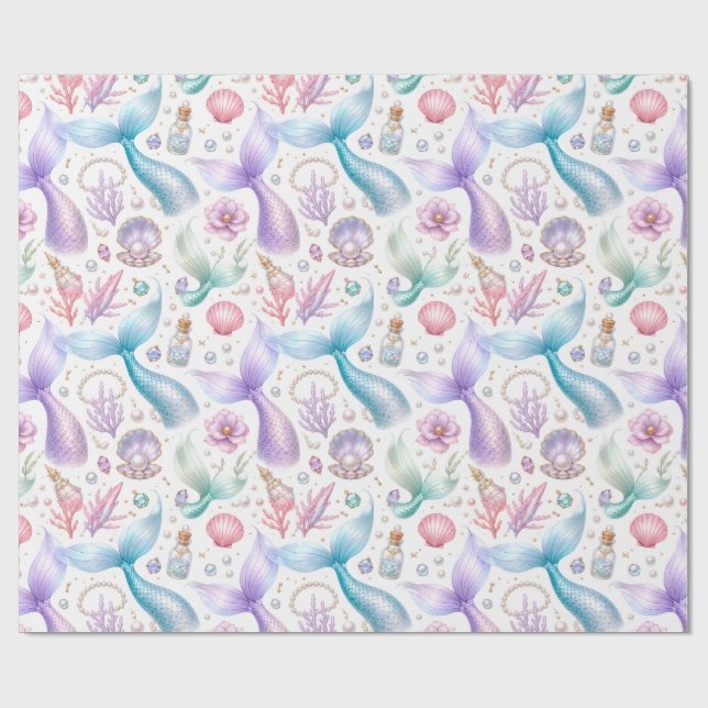 Papel de regalo de sirena (Superficie plana)
