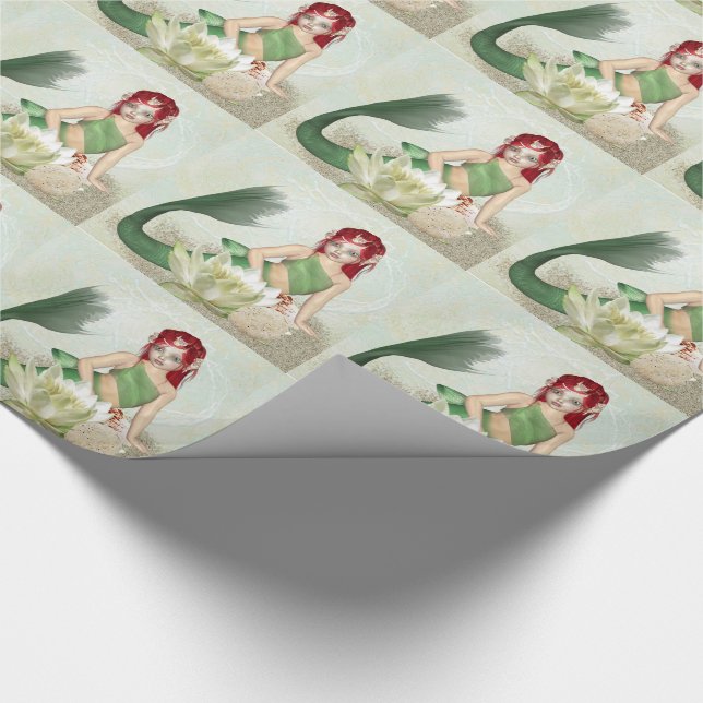 Papel de regalo de sirena, rollo de papel de envol (Esquina)