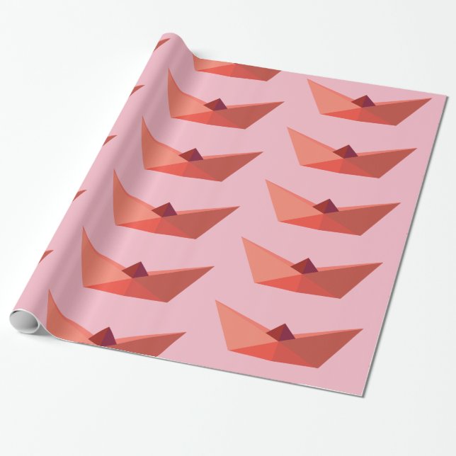 Papel de regalo de sombrero de origami (Desenrollado)