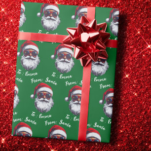 Papel de regalo de sombrero de Santa, regalo de va
