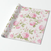 Papel de regalo de spray de rosa rosa