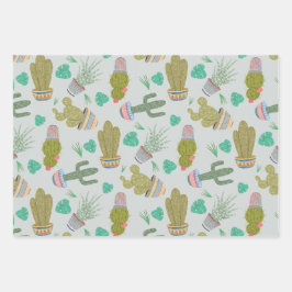 Papel de regalo de suculentas