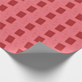 Papel de regalo de tarjeta de amor