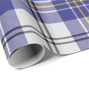 Papel de regalo de tartán de vestido azul del clan