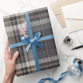 Papel de Regalo de Tartán Moderno Masculino de Luj