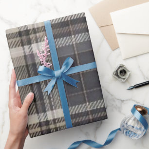 Papel de Regalo de Tartán Moderno Masculino de Luj