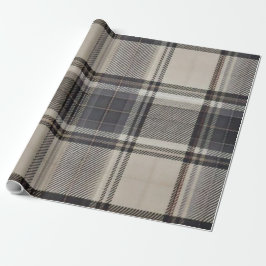 Papel de Regalo de Tartán Moderno Masculino de Luj