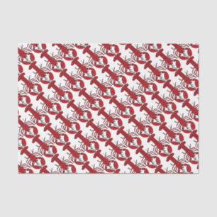 Papel de regalo de tejidos Náutico lindo lobo rojo