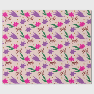 Papel de regalo de temporada de jacaranda