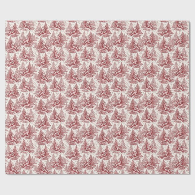 Papel de regalo de toile de Navidad (Superficie plana)
