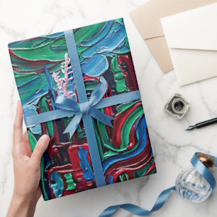 Papel de regalo de tono de joya con silueta de ciu