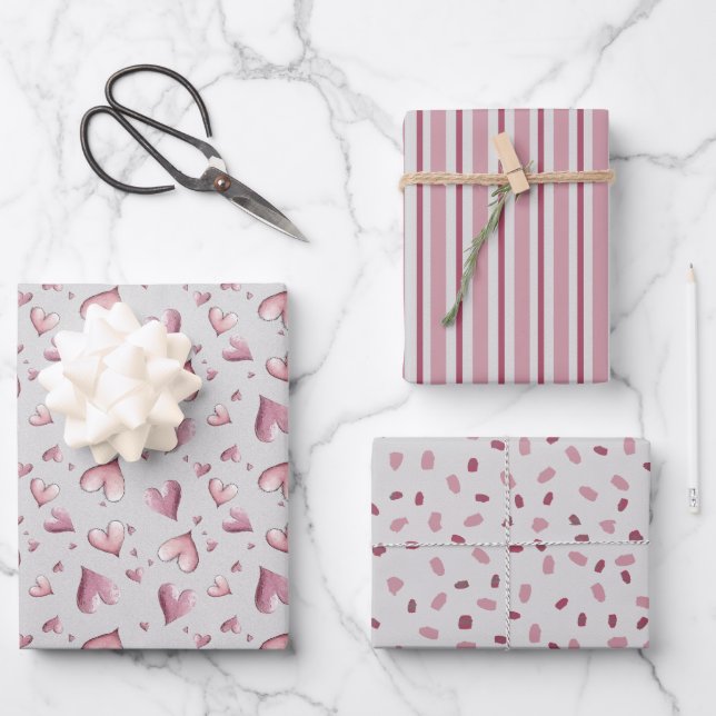 Papel de regalo de tonos pastel adorables (Anverso)