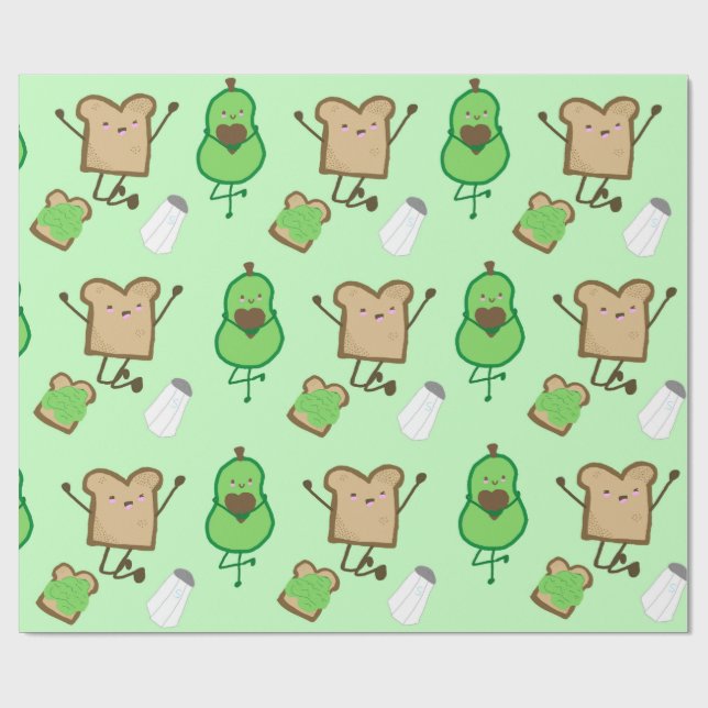 Papel de Regalo de Tostada de Aguacate (Superficie plana)