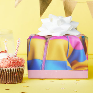 papel de regalo de tres muñecas