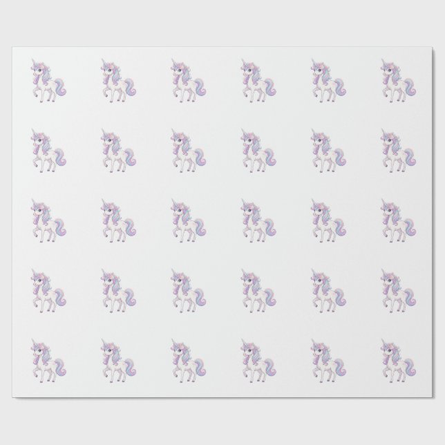 Papel de regalo de unicornio (Superficie plana)