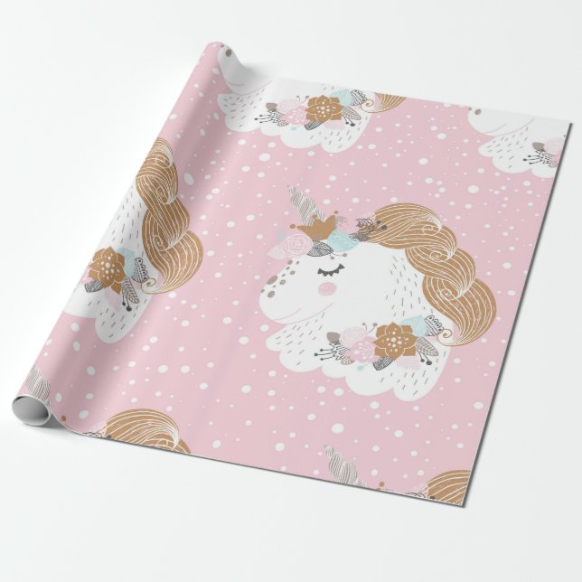 papel de regalo de unicornio (Desenrollado)