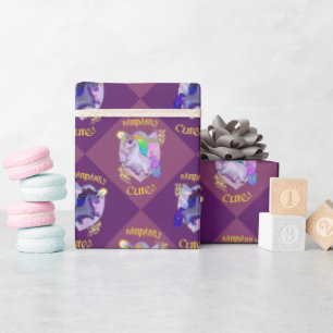 Papel de regalo de unicornio descaradamente lindo