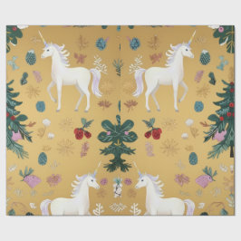 Papel de regalo de unicornio elegante