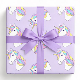 Papel de regalo de unicornio, envoltorio de regalo